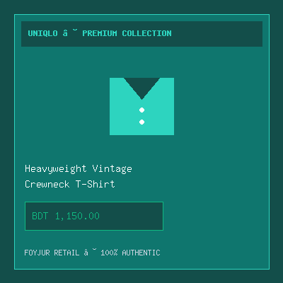 Heavyweight Vintage Crewneck T-Shirt
